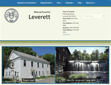 Tablet Screenshot of leverett.ma.us